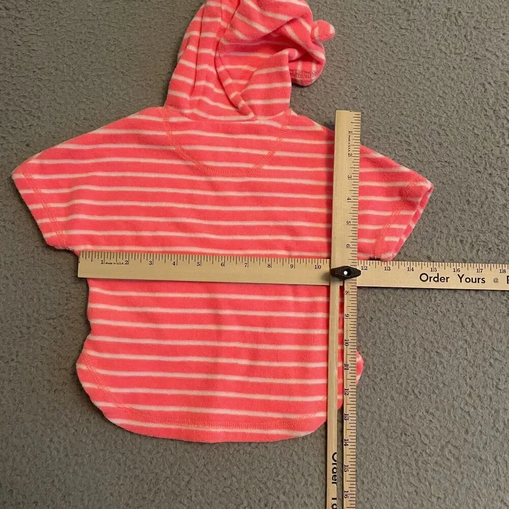 Baby Gap 3-6 months Terry Neon Striped Hooded Swim Cover Beach